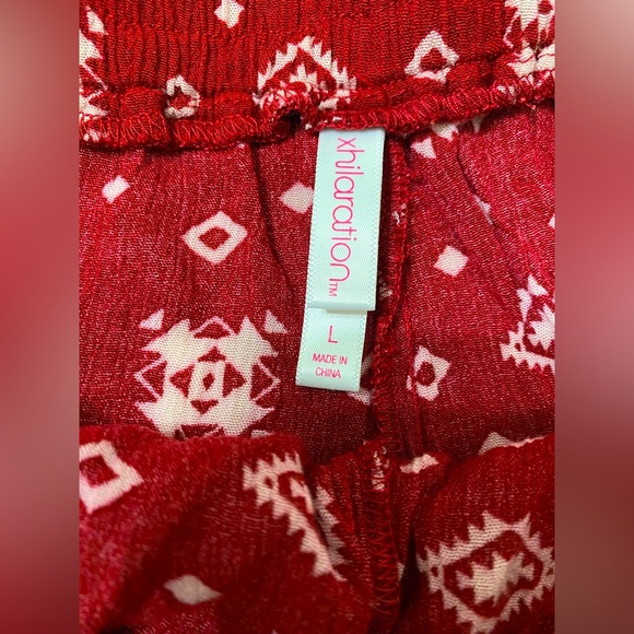 Xhilaration-Women’s Patterned Beaded/Tassel Tie Short W/Elastic-LARGE - Picture 4 of 4